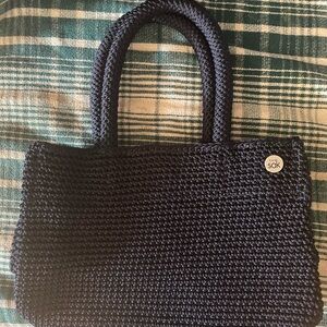 The Sak Navy Crochet Tote Bag